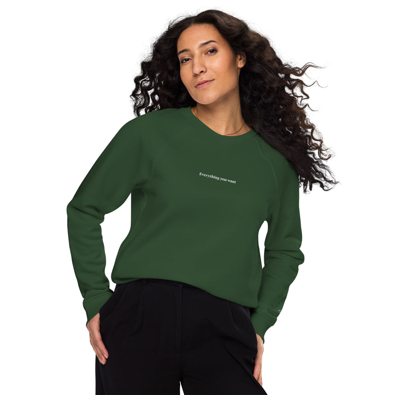 EVERYTHING YOU WANT Sweatshirt ✸ Green + White