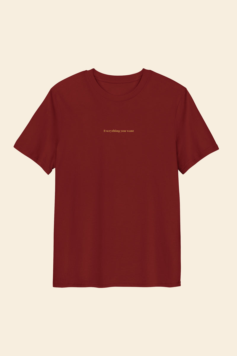 EVERYTHING YOU WANT T-shirt ✸ Burgundy