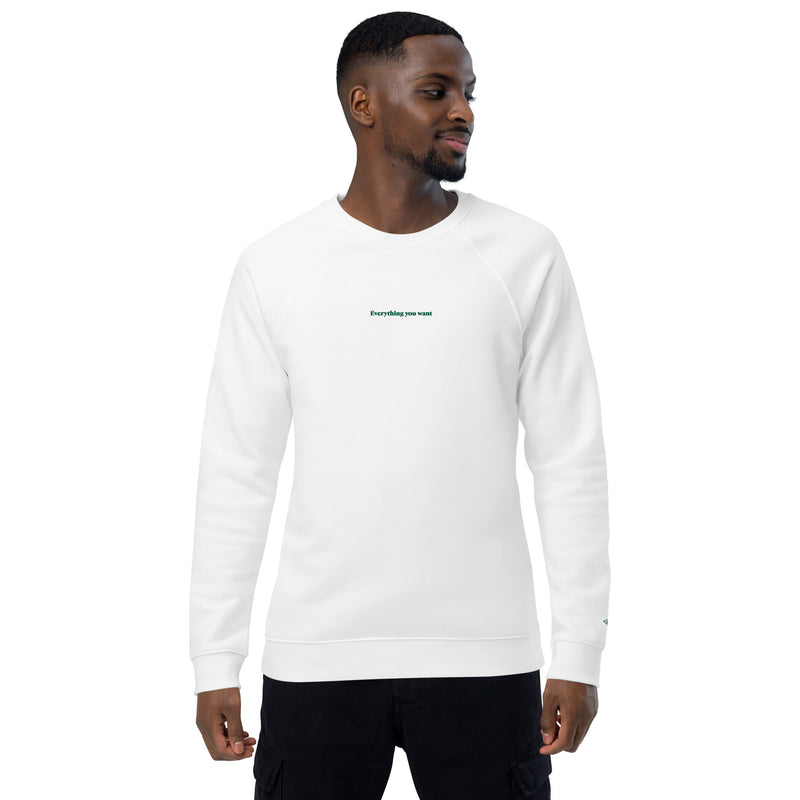 EVERYTHING YOU WANT Sweatshirt ✸ White + Green